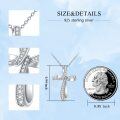 wholesale 925 Sterling Silver Cubic Zirconia Accent Infinity Cross Pendant Necklace for Women-0-1