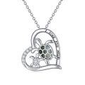 wholesale 925 Sterling Silver Turtle Heart Love Mom Pendant Necklaces for Women Girls Gifts-0-0