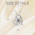 wholesale 925 Sterling Silver Turtle Heart Love Mom Pendant Necklaces for Women Girls Gifts-0-2