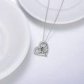 wholesale 925 Sterling Silver Turtle Heart Love Mom Pendant Necklaces for Women Girls Gifts-0-3