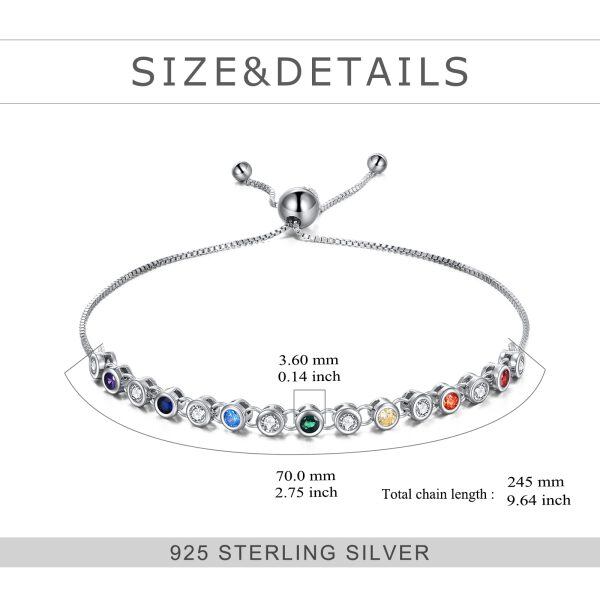 Sterling Silver 3MM Cubic Zirconia Sideways Cross Tennis Bracelet-1