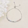 wholesale 925 Sterling Silver Rainbow CZ 7 Chakra Stones Healing Adjustable Tennis Bracelet for Women-0-3