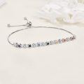 wholesale 925 Sterling Silver Rainbow CZ 7 Chakra Stones Healing Adjustable Tennis Bracelet for Women-0-4