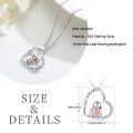 wholesale 925 Sterling Silver Heart-Shaped Polar Bear Pendant Necklaces - Mom & Daughter Gifts for Mothers' Day-0-1