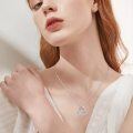 wholesale 925 Sterling Silver Heart-Shaped Polar Bear Pendant Necklaces - Mom & Daughter Gifts for Mothers' Day-0-2