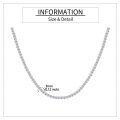 wholesale 925 Sterling Silver Cubic Zirconia Tennis Necklace for Women 18 3 0 4 0 5 0 6 0mm-0-1