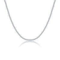 wholesale Sterling Silver Cubic Zirconia Tennis Necklace for Women 18 3 0 4 0 5 0 6 0mm - 5mm- 5mm