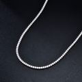 wholesale Sterling Silver Cubic Zirconia Tennis Chain 16 Unisex Gift - Rhodium Plated-0-4