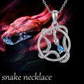 wholesale 925 Sterling Silver Blue Topaz Snake Pendant Necklace for Women-0-5