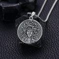 wholesale 925 Sterling Silver Medusa Snake Head Pendant with 24 Chain - Greek Mythology  for Him Her-0-4