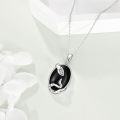 wholesale 925 Sterling Silver Black Onyx Snake Pendant Gothic Necklace for Women and Men-0-3