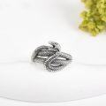 wholesale 925 Sterling Silver Snake Wrap Ring - Adjustable Size Vintage Fashion Jewelry for Women & Men-0-3