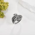 wholesale 925 Sterling Silver Snake Wrap Ring - Adjustable Size Vintage Fashion Jewelry for Women & Men-0-4