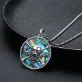 wholesale 925 Sterling Silver Abalone Shell Gothic Skull Snake Skeleton Pendant Necklace for Men & Women-0-4