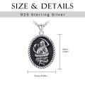 wholesale 925 Sterling Silver Blackened Grim Reaper Skull & Snake Scythe Pendant Necklace-0-1