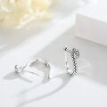 wholesale 925 Sterling Silver Snake Head Green Eyes Hoop Huggie Earrings - Animal  for Women & Girls-0-2