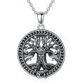 wholesale 925 Sterling Silver Moonstone Tree of Life Pendant Necklace with 18+2 Chain - Celtic Jewelry for Women and Men-0-0