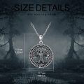 wholesale 925 Sterling Silver Moonstone Tree of Life Pendant Necklace with 18+2 Chain - Celtic Jewelry for Women and Men-0-1