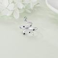 wholesale 925 Sterling Silver Snake Green Stone Open Adjustable Ring for Women Girls Gifts Jewelry Accessories-0-3