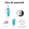 wholesale 925 Sterling Silver Turquoise Stone Snake Pendant Healing Crystals Necklaces for Women Gifts-0-1