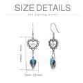 wholesale 925 Sterling Silver Turquoise Cobra Heart Cross Drop Earrings for Women-0-1
