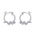 wholesale 925 Sterling Silver Snake Design Hoop Earrings Gift for Women-0-0
