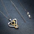wholesale 925 Sterling Silver Infinity Heart Snake Pendant Necklace for Women Men s-0-5