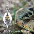 wholesale 925 Sterling Silver Snake Compass Pendant Necklace for Men & Women-0-5