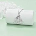 wholesale 925 Sterling Silver Celtic Knot Snake Pendant Necklace for Women's -0-3