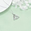wholesale 925 Sterling Silver Celtic Knot Snake Pendant Necklace for Women's -0-4