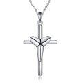 wholesale 925 Sterling Silver Black Mamba Memorial Cross Pendant Necklace for Men Basketball s-0-0