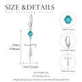 wholesale 925 Sterling Silver Cross Drop Earrings with Blue Crystal Beads - Religious Faith  for Her Him-0-1