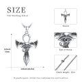 wholesale 925 Sterling Silver Black Onyx Horus Eye Ankh Cross Pendant Necklace  Mens Amulet Chain Jewelry Protection Gift For Her-0-1