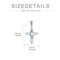 wholesale 925 Sterling Silver Rainbow Moonstone Celtic Knot Cross Pendant Necklace for Women Irish Good Luck s-0-1