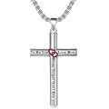 wholesale 925 Sterling Silver &  Cross Pendant with Engraved Message To My Son Love Mom Never Forget That I Love You - 24 inch Chain Necklaces for Men Women Boys Girls s-0-0