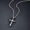 wholesale 925 Sterling Silver &  If Dad can't fix it no one can Tool Design Cross Pendant Necklaces for Men Women Gifts (Silver)-0-3