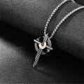 wholesale  925 Sterling Silver Star Trail Pendant Necklaces for Women and Men with Black & Rose Gold Accents-0-4