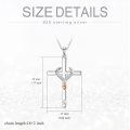 wholesale 925 Sterling Silver Women's Cross with Heart and Cubic Zirconia Pendant Necklace Gift for Her-0-1