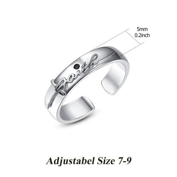 Sterling Silver Faith Cross Rings for men-1