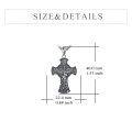 wholesale 925 Sterling Silver Celtic Knot Cross Pendant Necklace with Detailed Design and Chain for Women-0-1