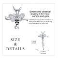wholesale 925 Sterling Silver Bee Cross Pendant Necklace for Women Mom Wife Mother's Day Birthday Gift-0-1