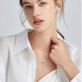 wholesale 925 Sterling Silver Bee Cross Pendant Necklace for Women Mom Wife Mother's Day Birthday Gift-0-2