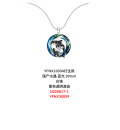 wholesale 925 Sterling Silver Blue Crystal Killer Whale Necklace - Ocean Animal Jewelry-0-6