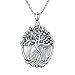 wholesale 925 Sterling Silver Mother of Pearl Life Tree Pendant Necklace Gift for Women and Girls-0-2