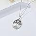 wholesale 925 Sterling Silver Mother of Pearl Life Tree Pendant Necklace Gift for Women and Girls-0-5
