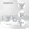 wholesale 925 Sterling Silver Cow Shaped Stud Earrings for Women Girls Gifts 3D Animal Jewelry Accessories Minimalist Fashion Design Hypoallergenic Safe Nickel Free-0-2