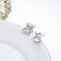 wholesale 925 Sterling Silver Cow Shaped Stud Earrings for Women Girls Gifts 3D Animal Jewelry Accessories Minimalist Fashion Design Hypoallergenic Safe Nickel Free-0-4
