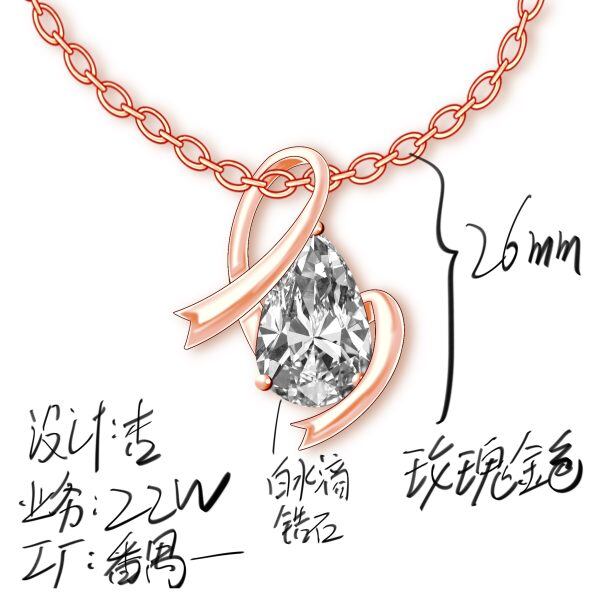 Sterling Silver Breast Cancer Rose Gold Pendant Necklace For Women-5