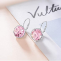 wholesale Sterling Silver Austrian Crystal Bella Leverback Earrings Hypoallergenic Fine Jewelry Gifts-0-1