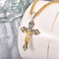 wholesale 925 Sterling Silver Crucifix Cross Jesus Christ Pendant Necklace Jewelry-0-4